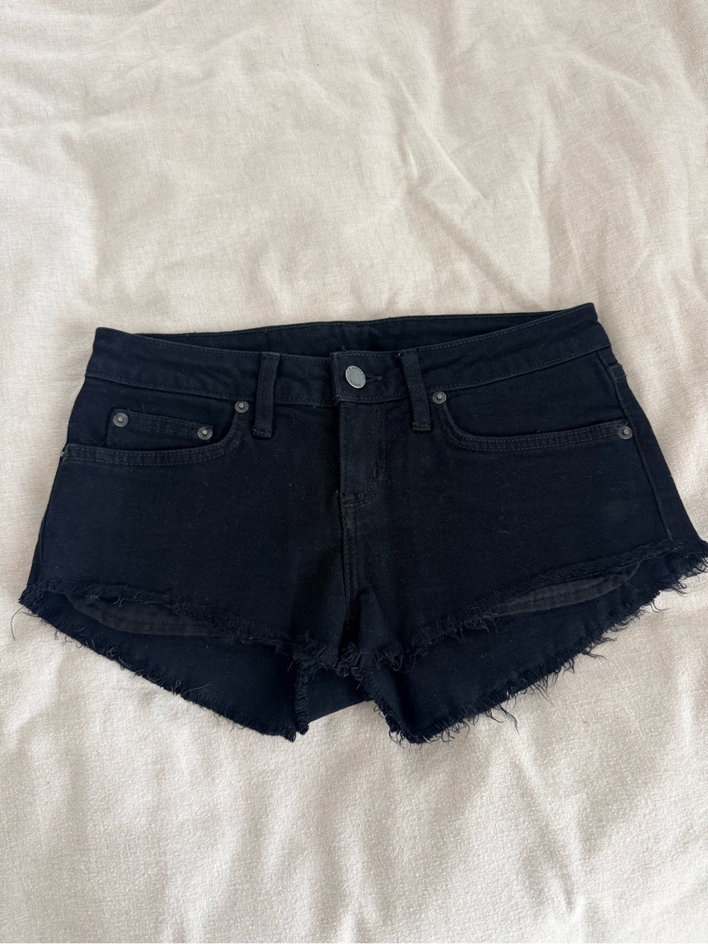 Carmar black Frayed Hem Women's Denim Shorts